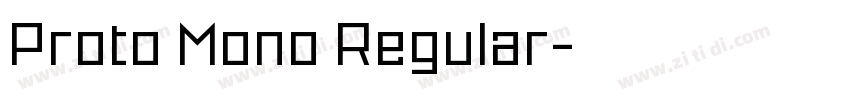 Proto Mono Regular字体转换